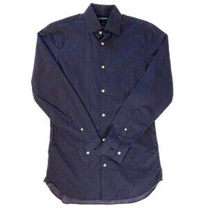 Bonobos Navy Blue Stretch Tailored Fit Long Sleeve Button Down Shirt Size 15-34